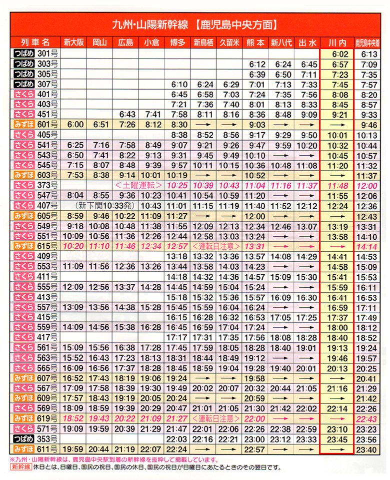 時刻 表 本線 鹿児島 博多駅(ＪＲ鹿児島本線 長崎・鳥栖方面)の時刻表